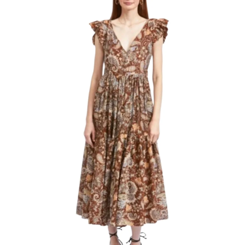 NWT Stunning En Saison Boho Maxi Dress - Picture 2 of 7